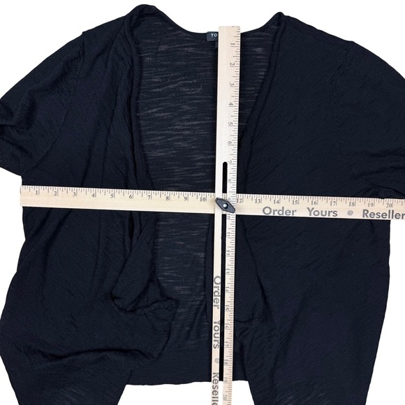 Torrid Black Slub Knit Open Front Draped Waterfall Cardigan Plus Size 2 2X - Picture 11 of 11
